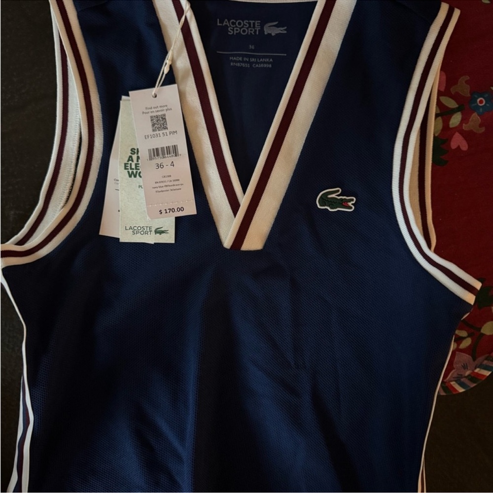 Lacoste tennis dress and shorts